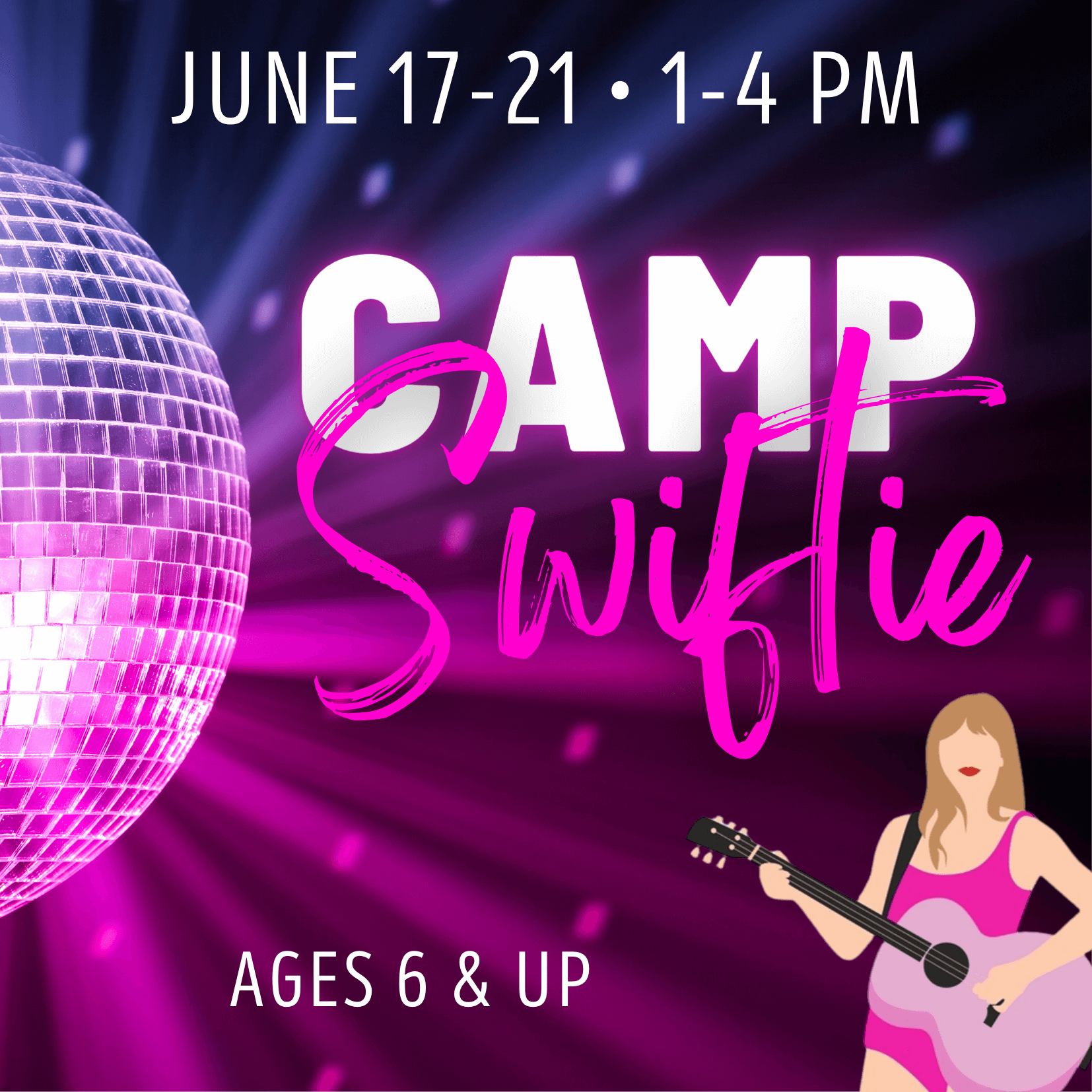 Maker's Summer Camp - Week 3 PM- Camp Swiftie - Ages 6+